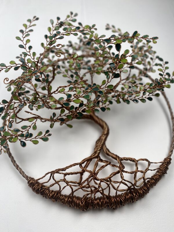 Arbre de vie en relief vert cadeau artisanal symbolique