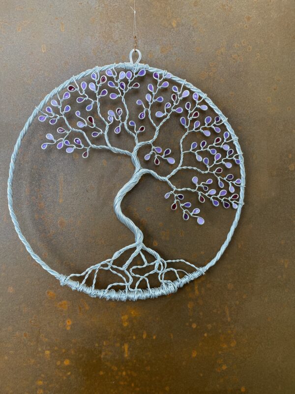 Arbre de vie mural violet